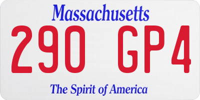 MA license plate 290GP4