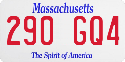 MA license plate 290GQ4