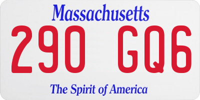MA license plate 290GQ6