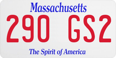 MA license plate 290GS2