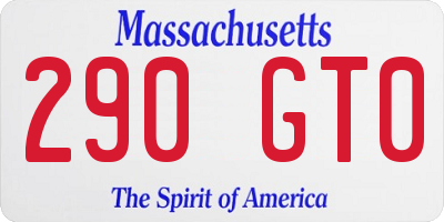 MA license plate 290GT0