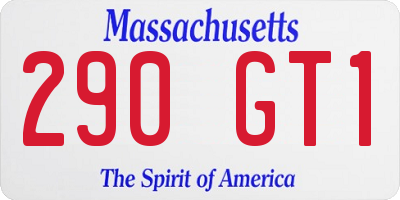 MA license plate 290GT1
