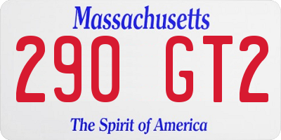 MA license plate 290GT2
