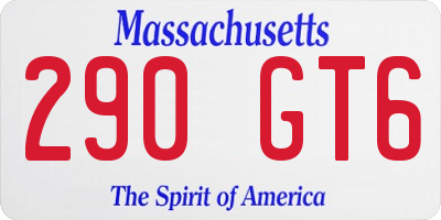 MA license plate 290GT6