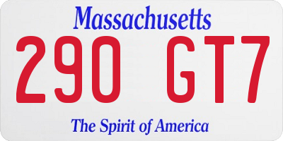 MA license plate 290GT7