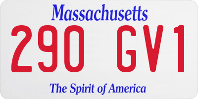 MA license plate 290GV1