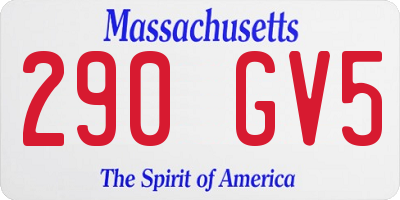MA license plate 290GV5