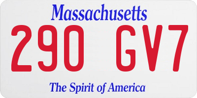 MA license plate 290GV7