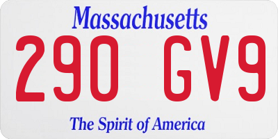 MA license plate 290GV9