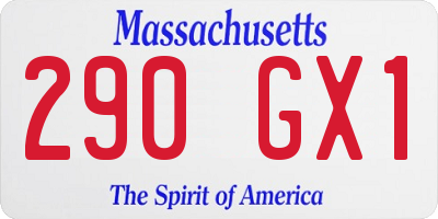 MA license plate 290GX1