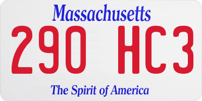 MA license plate 290HC3