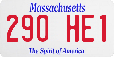 MA license plate 290HE1