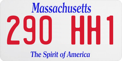 MA license plate 290HH1
