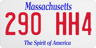 MA license plate 290HH4