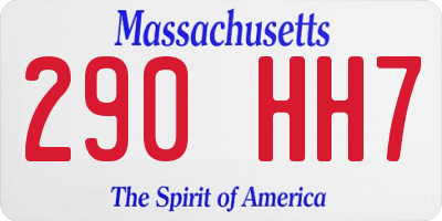 MA license plate 290HH7