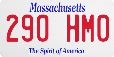 MA license plate 290HM0