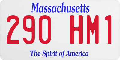 MA license plate 290HM1