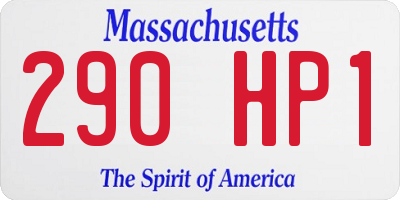 MA license plate 290HP1