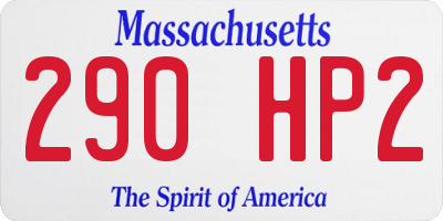 MA license plate 290HP2