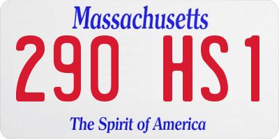 MA license plate 290HS1