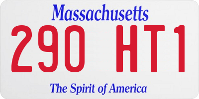 MA license plate 290HT1