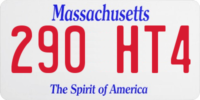 MA license plate 290HT4