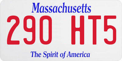 MA license plate 290HT5