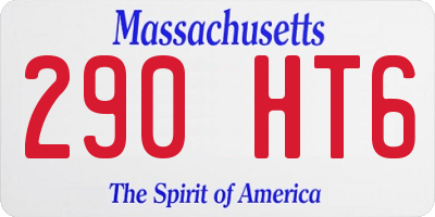 MA license plate 290HT6