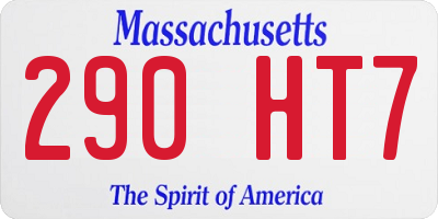 MA license plate 290HT7