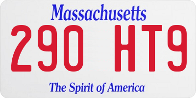 MA license plate 290HT9