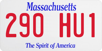 MA license plate 290HU1