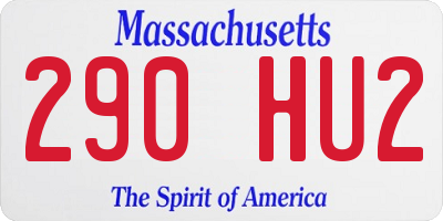 MA license plate 290HU2