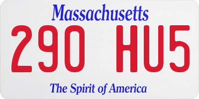 MA license plate 290HU5