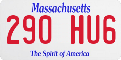 MA license plate 290HU6