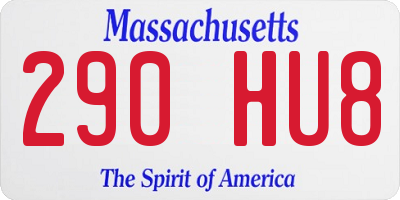 MA license plate 290HU8