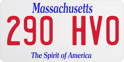 MA license plate 290HV0