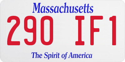 MA license plate 290IF1