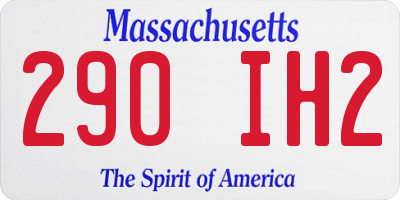 MA license plate 290IH2