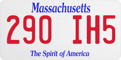 MA license plate 290IH5