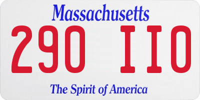 MA license plate 290II0