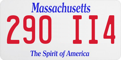 MA license plate 290II4
