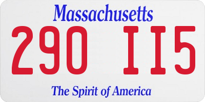 MA license plate 290II5