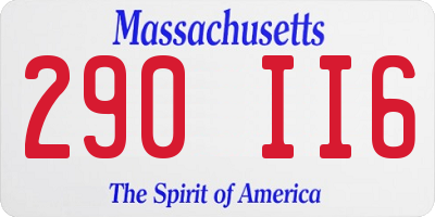 MA license plate 290II6
