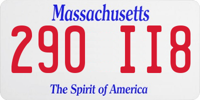 MA license plate 290II8