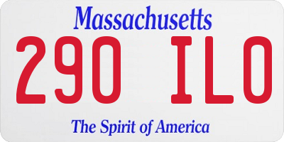 MA license plate 290IL0