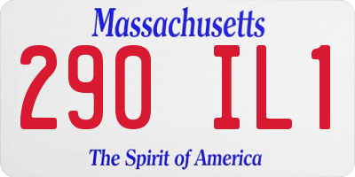 MA license plate 290IL1