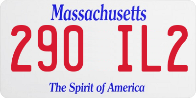 MA license plate 290IL2