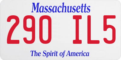MA license plate 290IL5