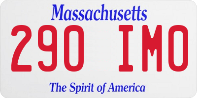 MA license plate 290IM0