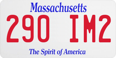 MA license plate 290IM2